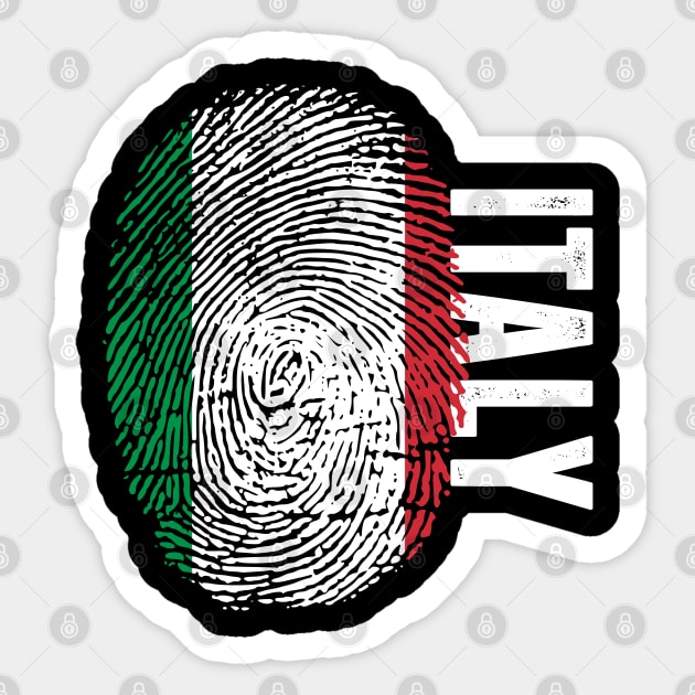 Italy Flag Fingerprint My Story DNA Italian Sticker by Your Culture & Merch